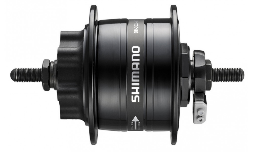 Priekšējā rumba dynamo Shimano Nexus DH-3D32 6V 3W 100x140mm 6-bolt 32H nut black 