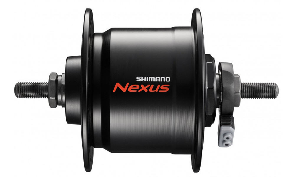 Priekšējā rumba dynamo Shimano NEXUS DH-C3000-3N-NT 6V 3.0W 100x140mm 32H nut black 