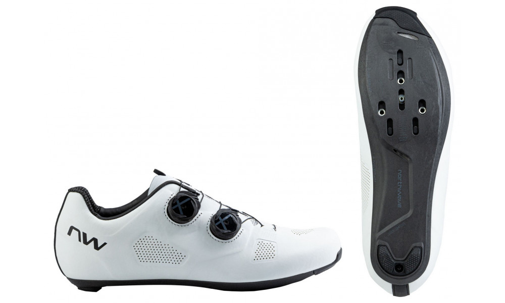 Velo apavi Northwave Revolution Road white-black - 1