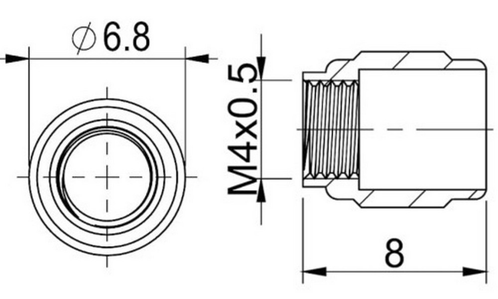 Disku bremžu šļūteņu montāžas detaļas ProX 5mm for SRAM with thread Stealth-A-Majig (50pcs.) - 3