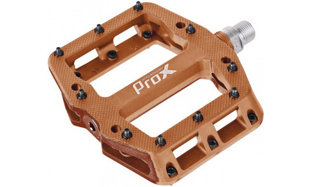 Pedāļi ProX Base Pro 26 nylon Pins axle Cr-Mo brown - 1