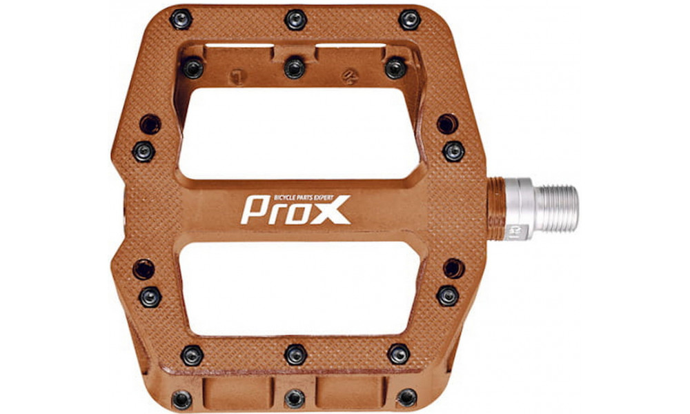 Pedāļi ProX Base Pro 26 nylon Pins axle Cr-Mo brown - 2