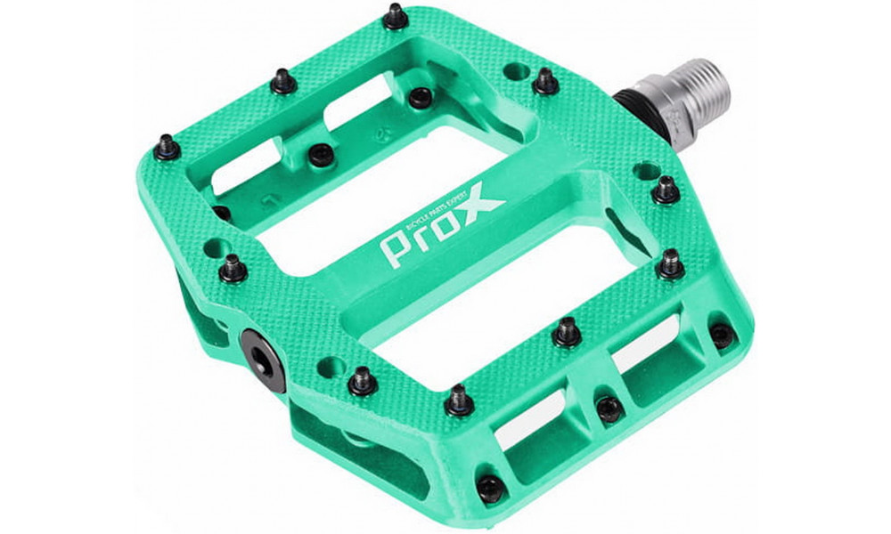 Pedāļi ProX Base Pro 26 nylon Pins axle Cr-Mo cyan - 1