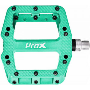 Pedāļi ProX Base Pro 26 nylon Pins axle Cr-Mo cyan