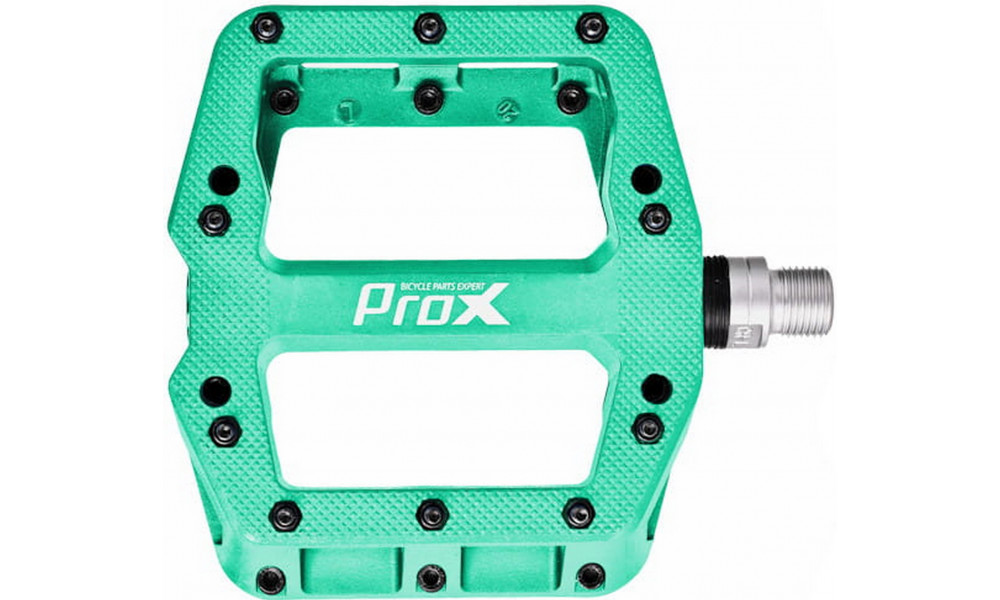 Pedāļi ProX Base Pro 26 nylon Pins axle Cr-Mo cyan - 2