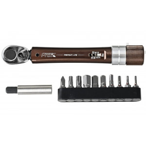 Tool set ProX Premium Line with dynamometer 2-14Nm 12-parts bronze Tool set ProX Premium Line with dynamometer 2-14Nm 12-parts bronze