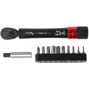 Tool set ProX Premium Line with dynamometer 2-14Nm 12-parts black Tool set ProX Premium Line with dynamometer 2-14Nm 12-parts black