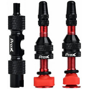 Ventiļu komplekts ProX Tubeless + key 40mm red