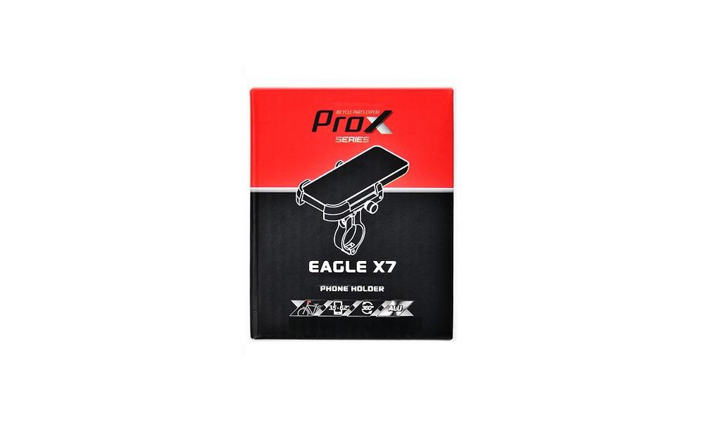 Telefona turētājs ProX Eagle X7 Alu 360o 3.5-6.2" - 2