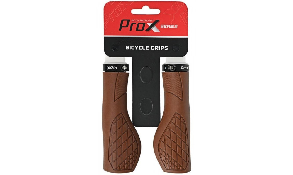 Stūres rokturi ProX GP-35 130mm Ergo Lock-on brown - 2