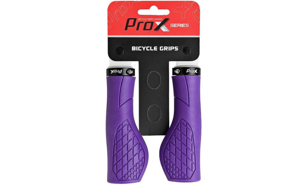 Stūres rokturi ProX GP-35 130mm Ergo Lock-on purple - 2