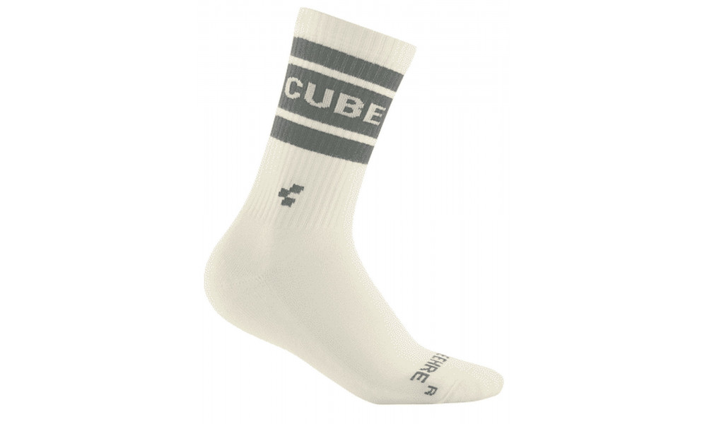 Zeķes Cube High After Race natural white'n'grey 