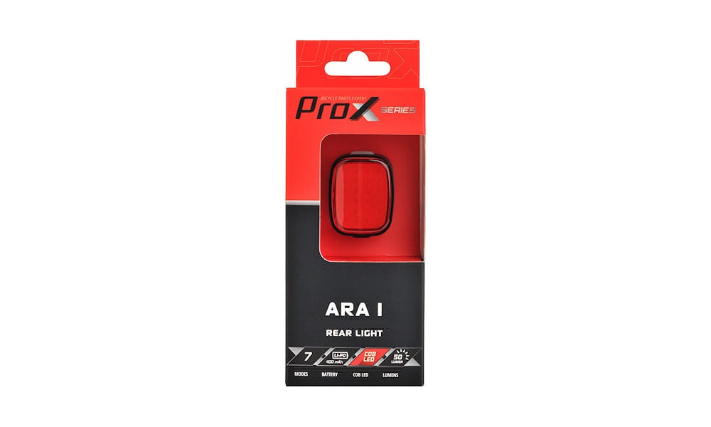 Aizmugurējais lukturis ProX Ara I COB LED 50Lm Memory USB - 5