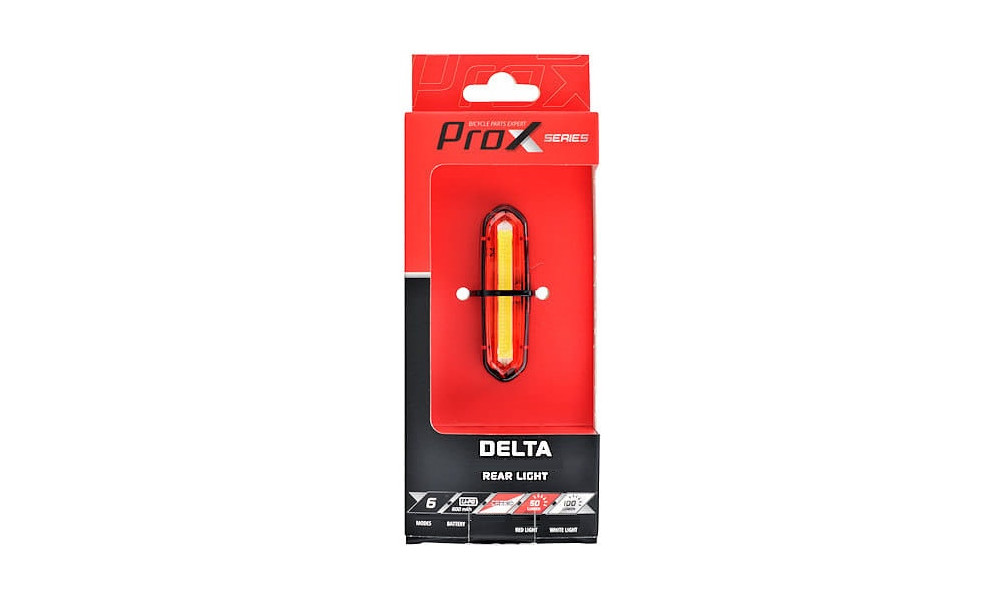 Aizmugurējais lukturis ProX Delta COB LED 50Lm Memory USB - 4