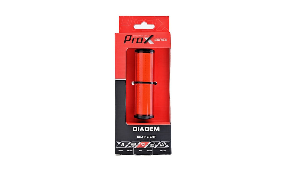 Aizmugurējais lukturis ProX Diadem COB LED 100Lm USB - 5