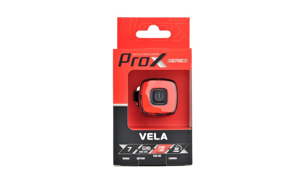 Aizmugurējais lukturis ProX Vela COB LED 30Lm Memory USB - 3