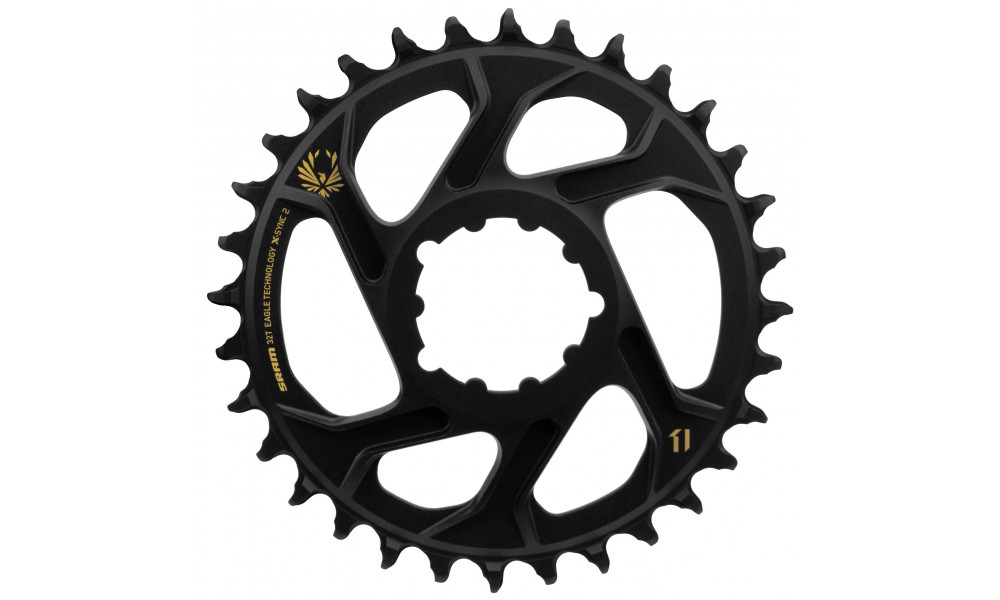 Priekšējā ķēdes riteņa SRAM MTB Eagle X-Sync2 Direct Mount alu 11-speed 6mm offset 32T gold 