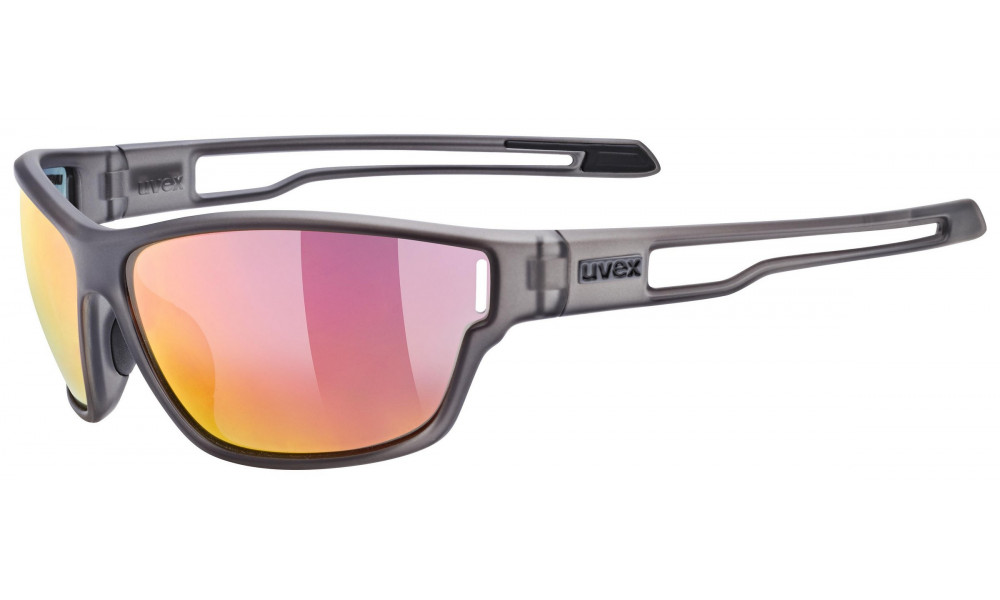 Brilles Uvex sportstyle 806 smoke mat / mirror red - 1