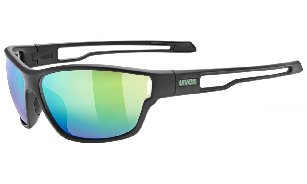 Brilles Uvex sportstyle 806 black matt / mirror green - 1