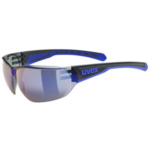 Brilles Uvex equate black-blue matt / mirror blue