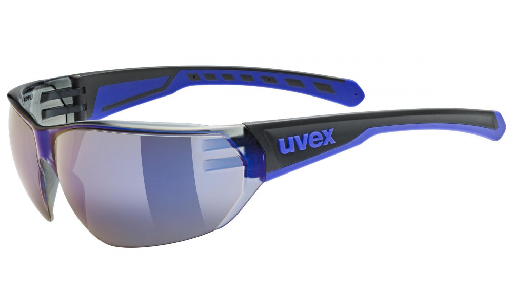 Brilles Uvex equate black-blue matt / mirror blue - 1