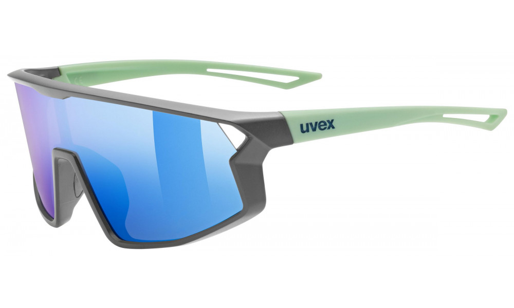 Brilles Uvex skyrise jr. grey-green matt / mirror blue - 1