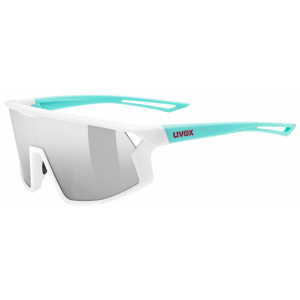 Brilles Uvex skyrise jr. white-green matt / mirror silver