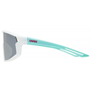 Brilles Uvex skyrise jr. white-green matt / mirror silver