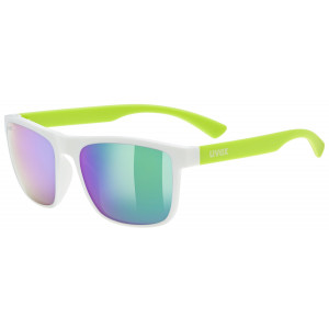 Brilles Uvex rookie white-lime mat / mirror green