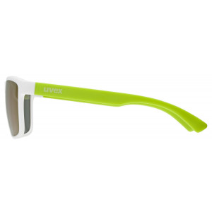 Brilles Uvex rookie white-lime mat / mirror green