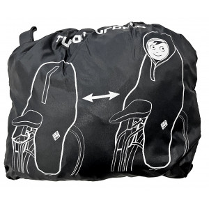 Lietus pončo Bellelli rear seat black-yellow
