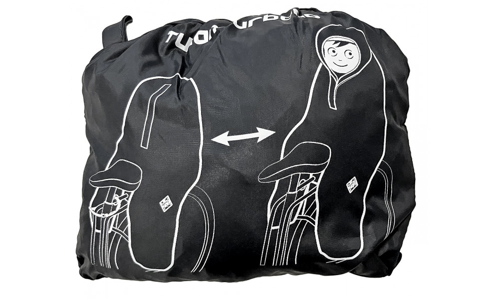 Lietus pončo Bellelli rear seat black-yellow - 2