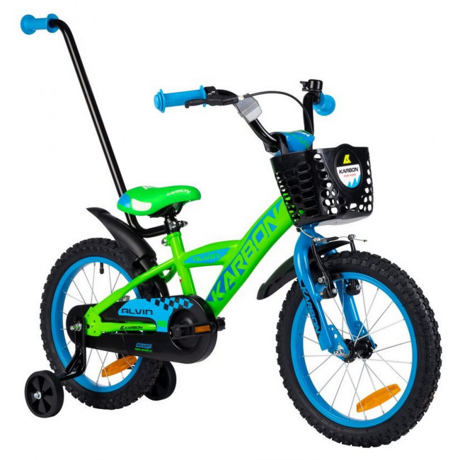 Velosipēds Karbon Alvin 16 green-blue