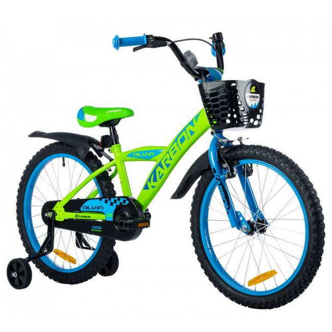 Velosipēds Karbon Alvin 20 green-blue