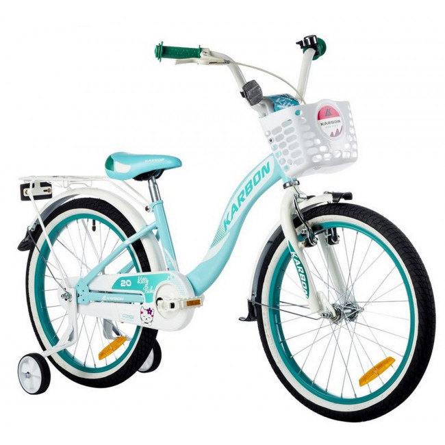 Velosipēds Karbon Kitty 20 turquoise-white