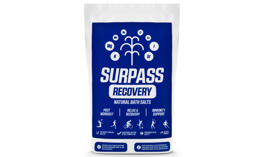 Vannas sāļi Surpass Recovery Natural 1kg - 1
