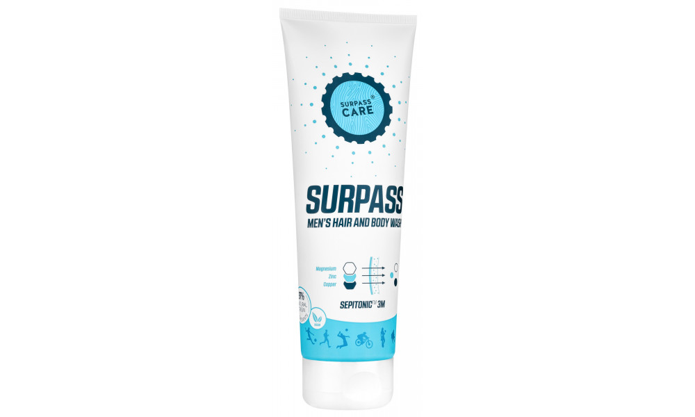 Matu un ķermeņa mazgāšanas želeja Surpass Sepitonic Men 250ml - 3