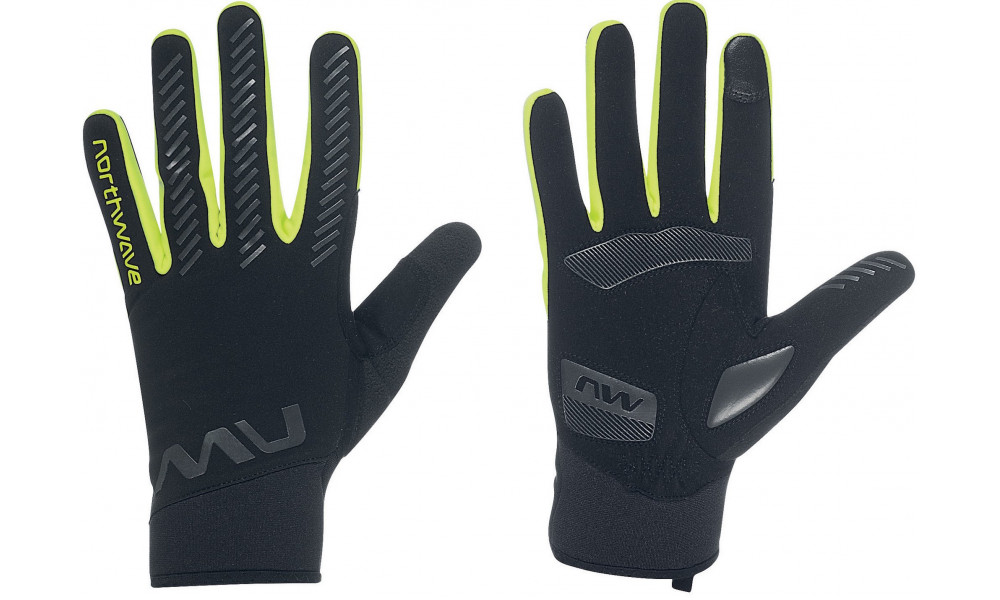 Velo cimdi Northwave Active Gel black-yellow fluo 