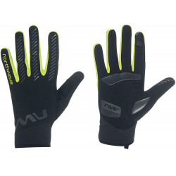 Velo cimdi Northwave Fast Arctic black-yellow fluo