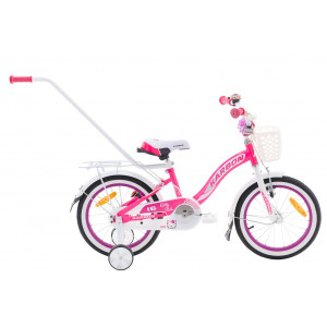 Velosipēds Karbon Kitty 16 pink-white (nelieli kosmētiski bojājumi)