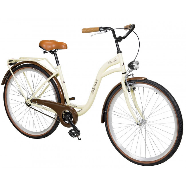 Velosipēds AZIMUT City Lux 28" 2025 cream-brown