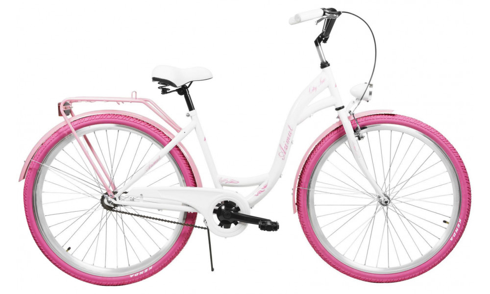 Velosipēds AZIMUT City Lux 28" 2025 white-pink - 7