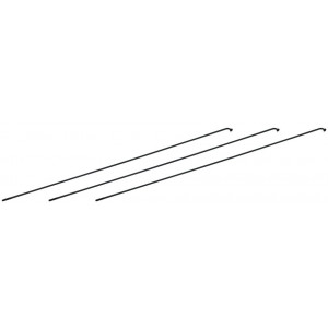 Spieķi NEWMEN Race black steel J-bend 264mm with nipples (3 gab.)