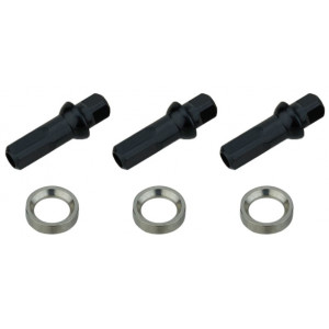 Spieķi NEWMEN Race black steel J-bend 264mm with nipples (3 gab.)