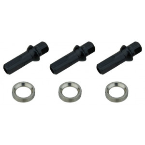 Spieķi NEWMEN Race black steel J-bend 266mm with nipples (3 gab.)