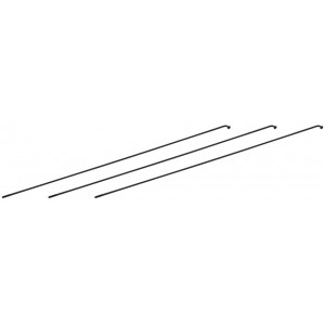 Spieķi NEWMEN Race black steel J-bend 280mm with nipples (3 gab.)