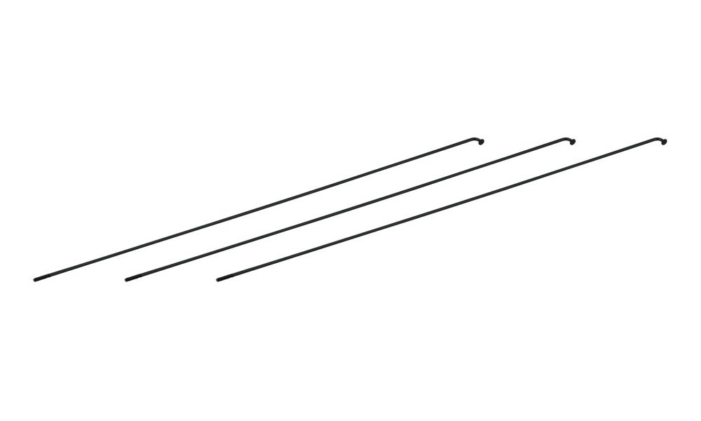 Spieķi NEWMEN Race black steel J-bend 280mm with nipples (3 gab.) - 1