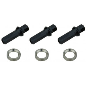 Spieķi NEWMEN Race black steel J-bend 280mm with nipples (3 gab.)