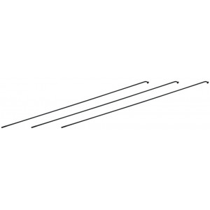 Spieķi NEWMEN Race black steel J-bend 282mm with nipples (3 gab.)