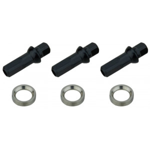 Spieķi NEWMEN Race black steel J-bend 282mm with nipples (3 gab.)